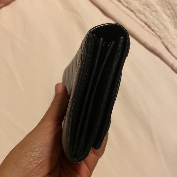 ❤️ Authentic Chanel Cambon Flap Long Wallet in Matte Black Quilted Calfskin - Picture 7 of 15